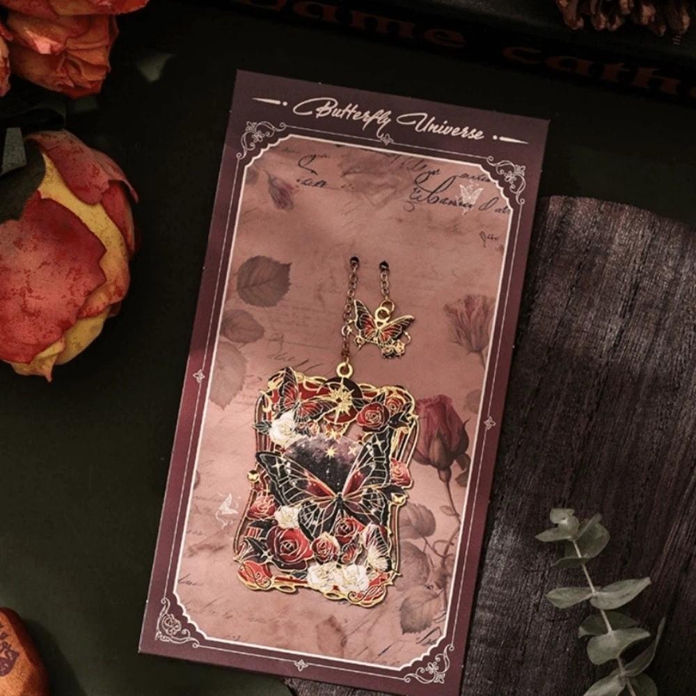 Flowers & Butterfly Hollow Book Mark Pendant Style Book Reading Clip  Book Lover Gift