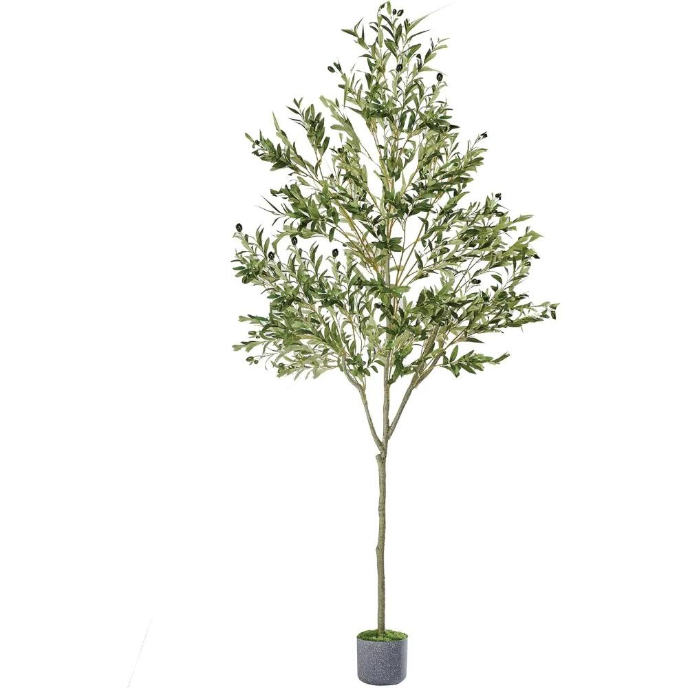 

Искусственное оливковое дерево, 6 футов высотой, искусственное оливковое дерево для помещения с реалистичными ветвями оливкового дерева и реалистичными плодами