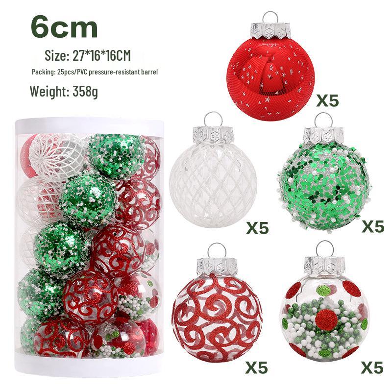 16-Piece Champagne Gold & White Christmas Tree Hanging Ornaments Set