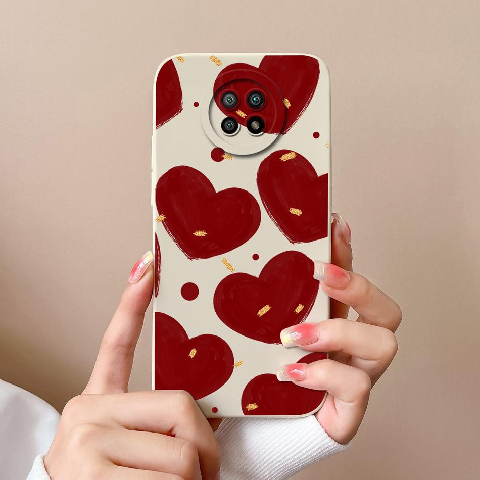 For Redmi Note 9T 9S Case Cute Trendy Back Cover For Xiaomi Redmi Note 9 S Note9t Soft Liquid Silicone Full Cover Design Fundas