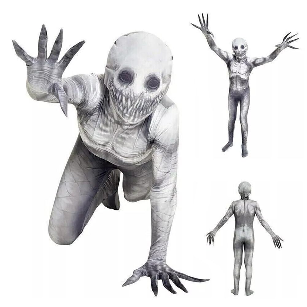

[Morydovs] Halloween Costume for Kids Skeleton Halloween Cosplay Costume Skull Scary Ghost Popular Horror Cosplay Costume Mask Cosplay Party Event