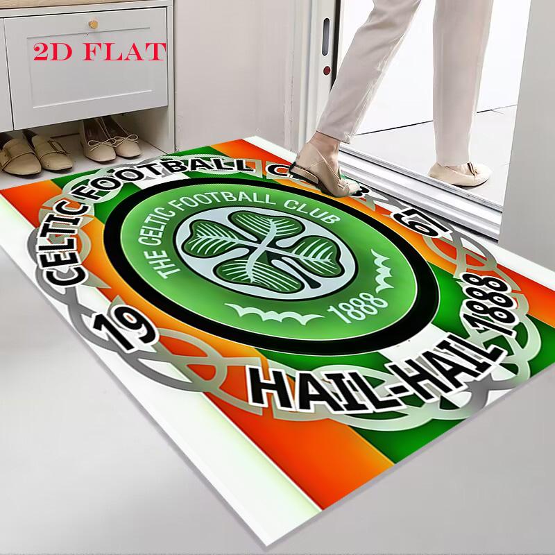 Celtic Football Club Tappeto per Soggiorno Camera da Letto Casa Decorazione Divano, Tappetino Antiscivolo per Giochi Bambini