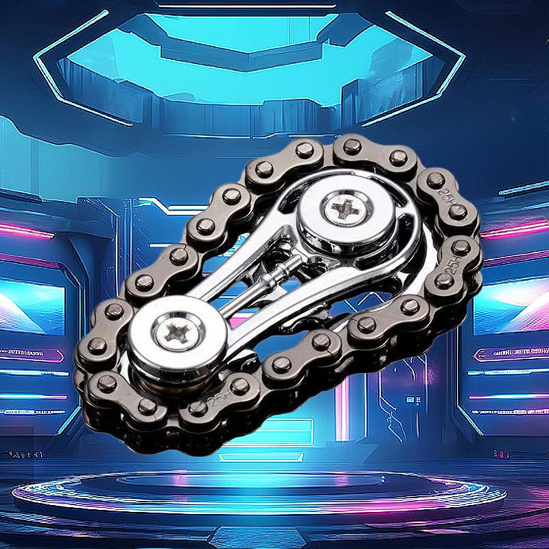 Cross-Border Gear Decompression Fidget Spinner - Metal Chain Wheel for Kids