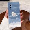 Casing For Huawei P30 ELE-L29 L09 Case Huawei P30 Pro VOG-L29 L09 Cover Aesthetic Cute Cat Cartoon Transparent Silicone Bumper