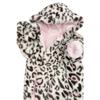 Leoparden-Mädchen-Baby-Outdoor-Overall mit Kapuze, Rosa