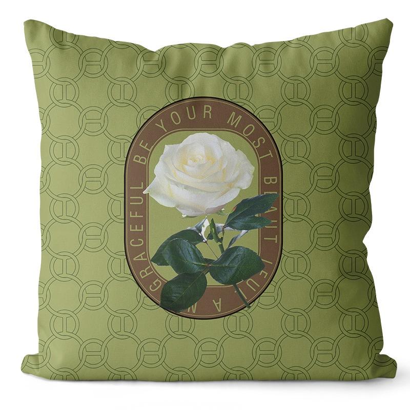 

Чехол на одну подушку 45X45 см, американский светлый роскошный ретро-зеленый короткий плюшевый чехол с принтом, наволочка для дома, гостиной, офиса, дивана, наволочка 45x45cm