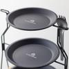 LALPHA TW-080S Assembled Plate Stand Set with Storage Case, Tableware Set for Plates, Dishware, Kitchen, Camping, and Outdoors