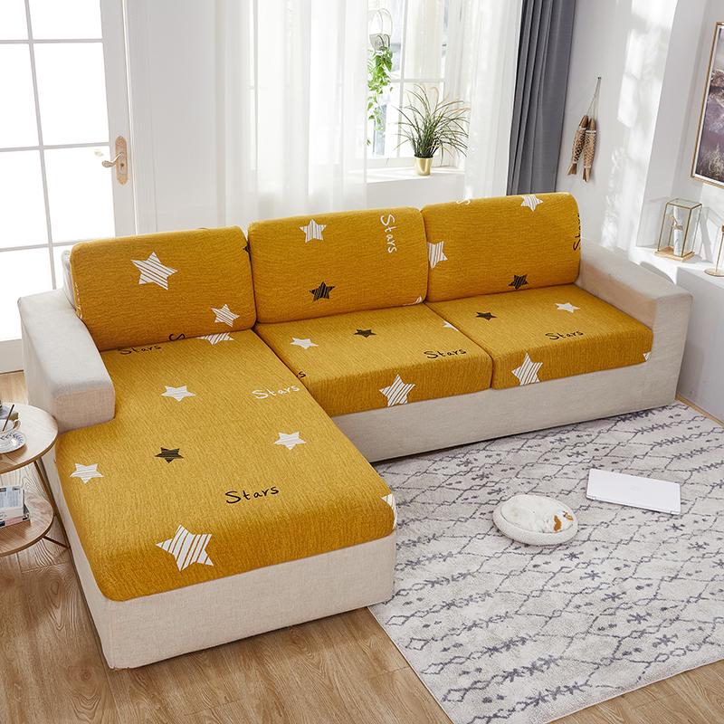 Bedruckter Sofa-Sitzkissenbezug, elastisch, Haustiere, Kinder, Wohnzimmer, Blumenmuster, dehnbar, waschbar, abnehmbarer Schonbezug, Möbelschutz