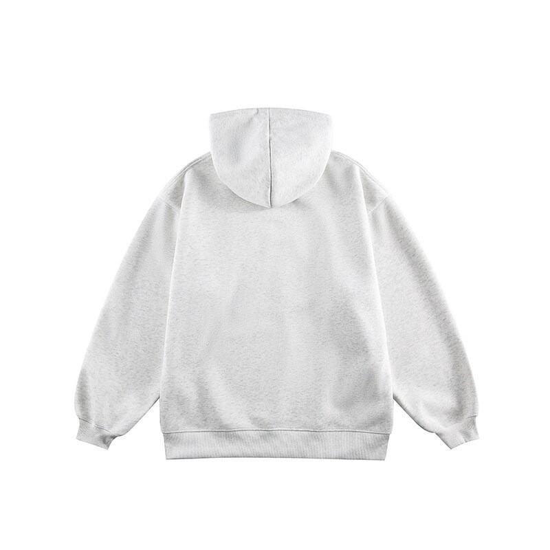 Unisex Oversized Hoodie With Vintage Dog Print - Japanese Streetwear Style Cotton Blend Casual Wear