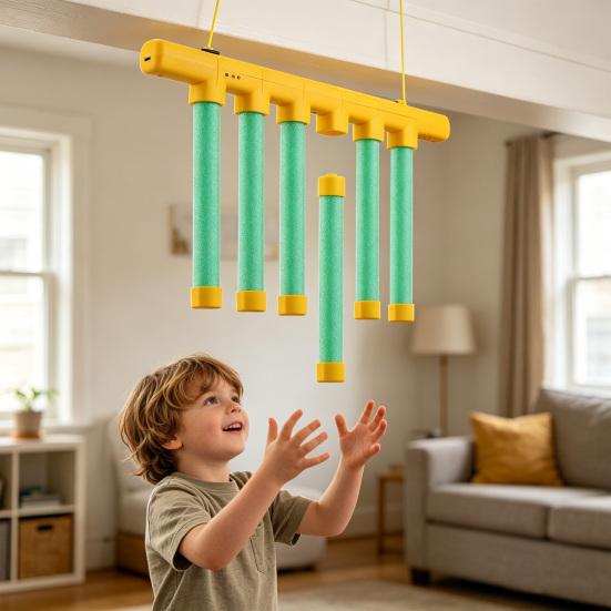 Schnelles Reaktionsspiel mit Fangstäben Hand-Auge-Koordination Spielzeug für Kinder Erwachsene 3 Geschwindigkeitsstufen Interaktives Fokus-Training Lustiges Partyspiel