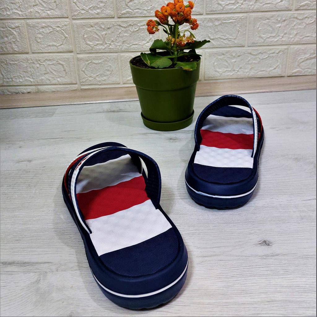 Papuci pentru bărbați Calx 2834-2888, albastru marin, cu talpă de masaj