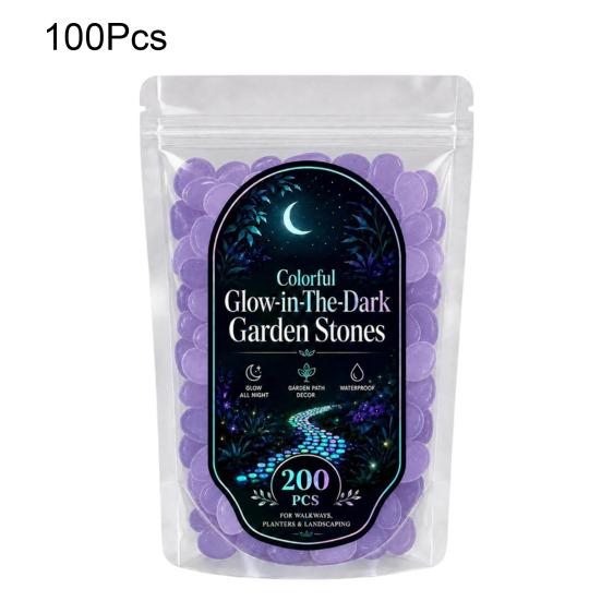 1.5cm Luminous Stones, Glow in The Dark Garden Pebbles, Outdoor Glowing Rocks, Decorative Glowing Pebbles for Pathway Patio Yard Aquarium Fish Tank