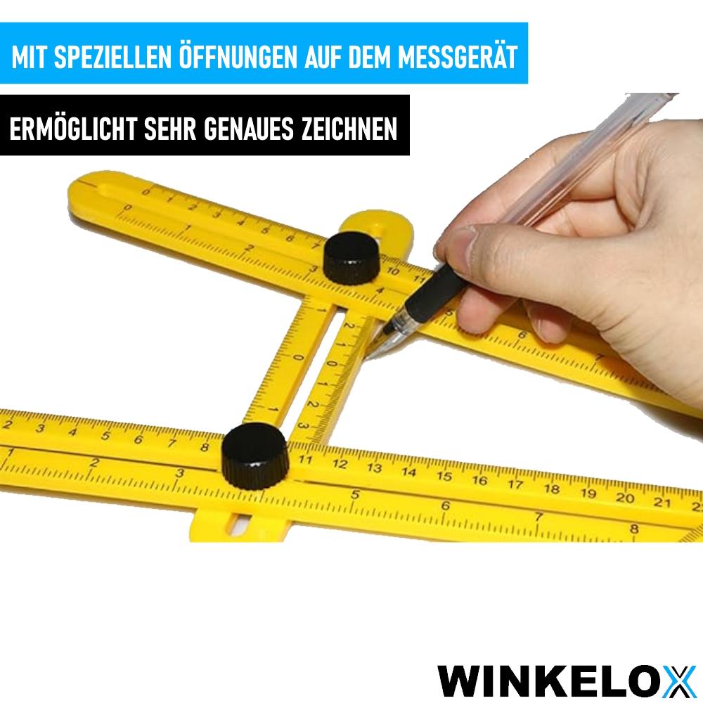 WINKELOX Angle Template Protractor Angle Bevel Angle Measuring Device