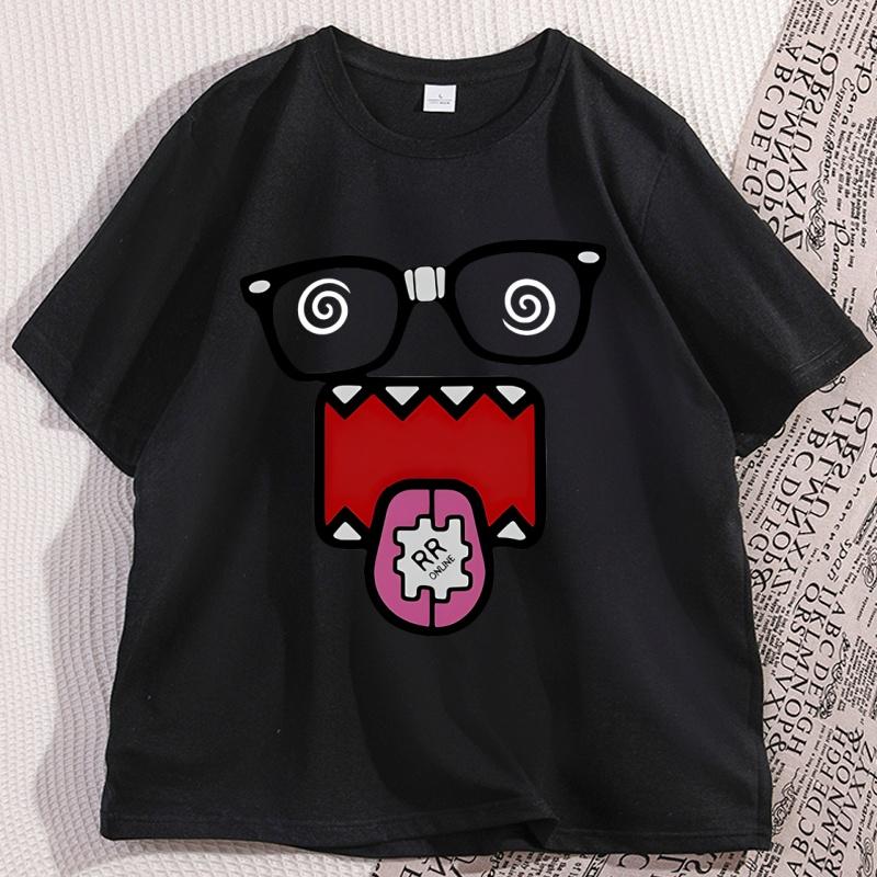 Domo Kun Tshirt for Men Women Vintage Funny Graphic Tees Cute Cotton Short Sleeve T Shirt Streetwear Man Clothing Loose Tops
