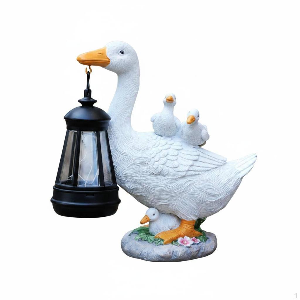 Mallard Flock Lantern SunPowered Animal Lamp Cute Living Creature Form Solar Hanging