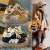 2025 Winter New Children's Shoes Boys and Girls Velvet Korean Version of German Training Shoes Children Soft-soled Non-slip Student Shoes