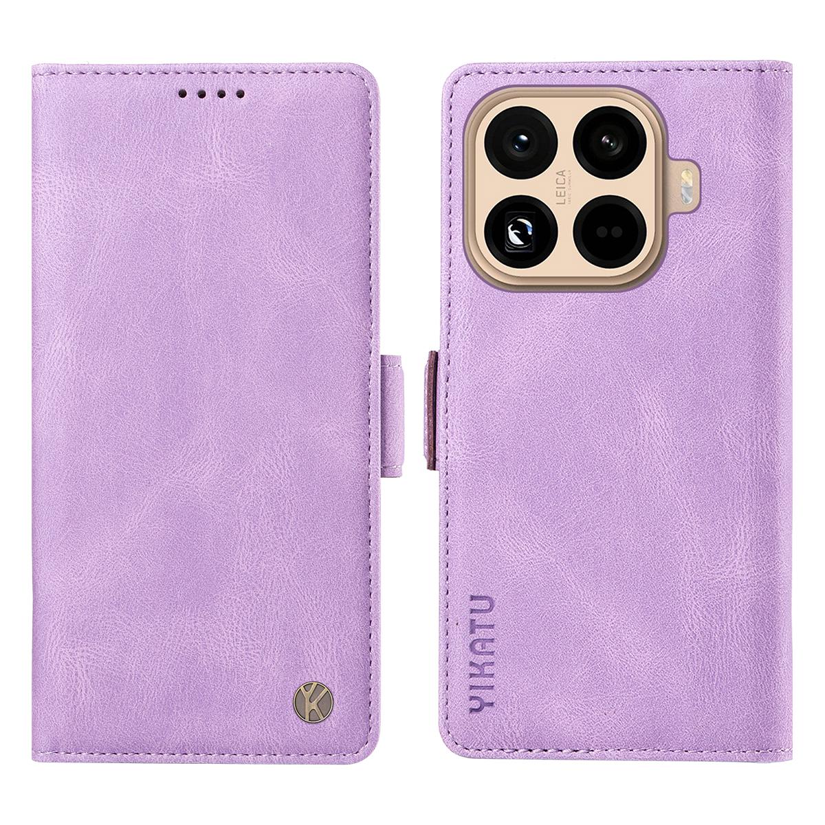 

For Xiaomi 15T Pro Leather Case YIKATU YK-005 Skin-touch Feeling Wallet Phone Cover