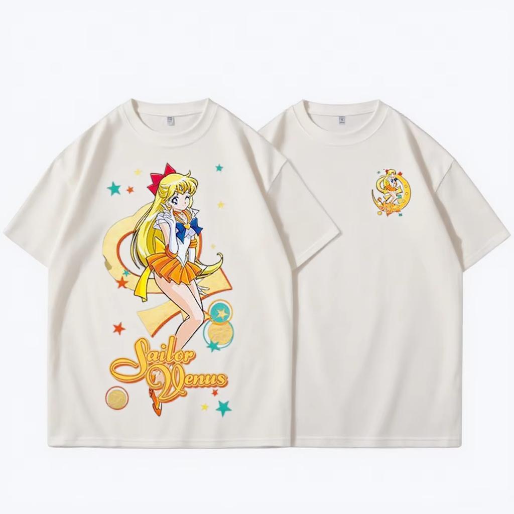 Sailor Moon Tshirts for Unisex and Women Summer Fashion Anime Print Shortsleeved Tshirts Womens Street Clothing Cotton