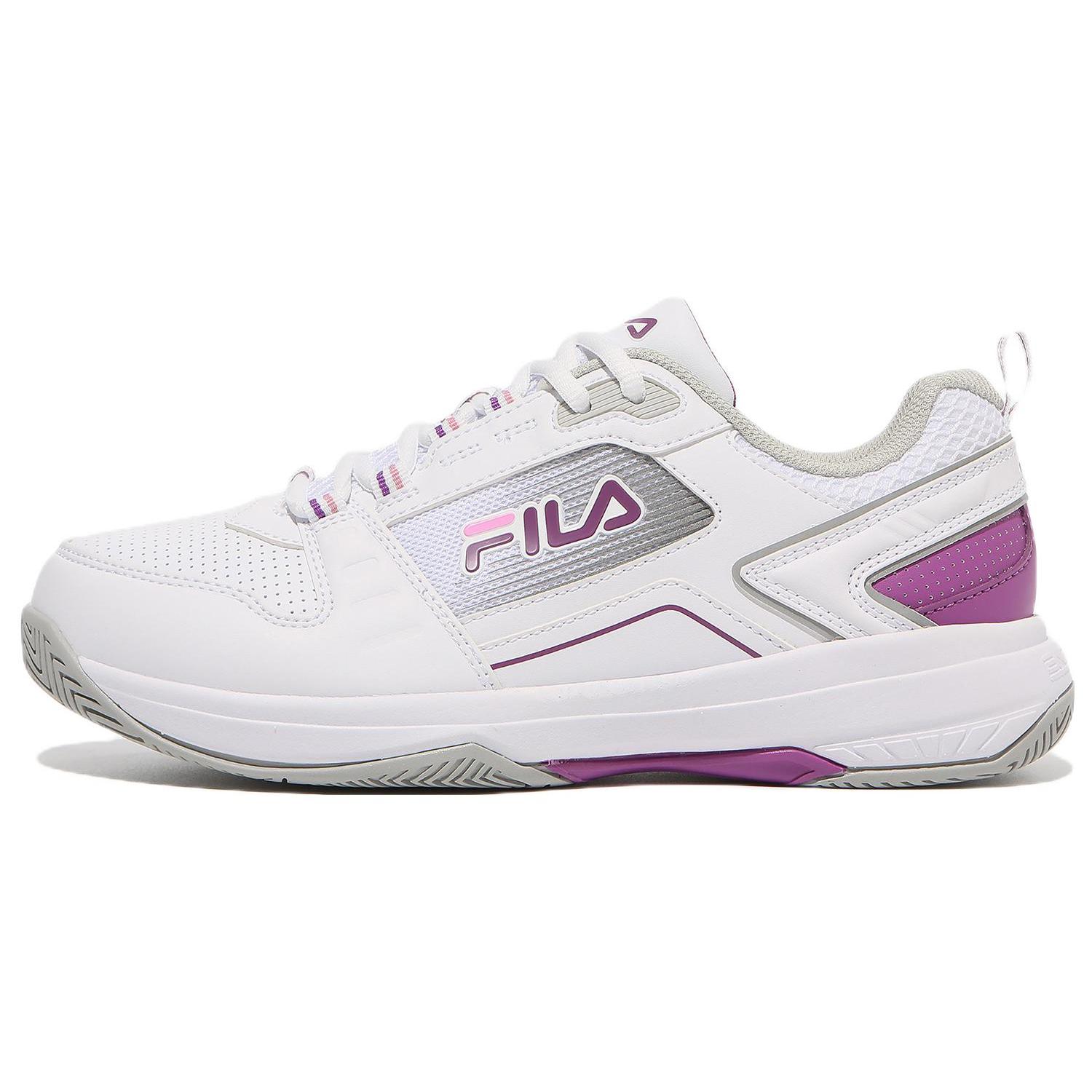 

FILA Stroke 2 T3 Textile, Synthetic Leather Abrasion Resistant Breathable Low top Tennis Shoes Unisex White Purple 1TM01807F_148 245