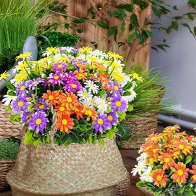 Künstliche Blumen Realistisches Gefälschtes Seiden Frühlings Wildblumen Strauß mit Stiel Falsches Grünzeug Sträucher Pflanzen für Florale Arrangements Hochzeit Zuhause Garten