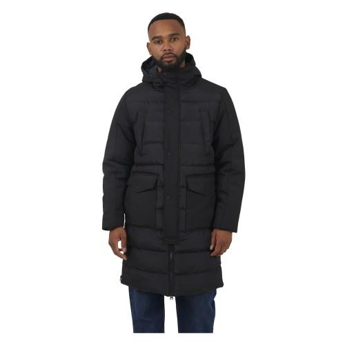 Brave Soul Mens Hooded Longline Padded Jacket