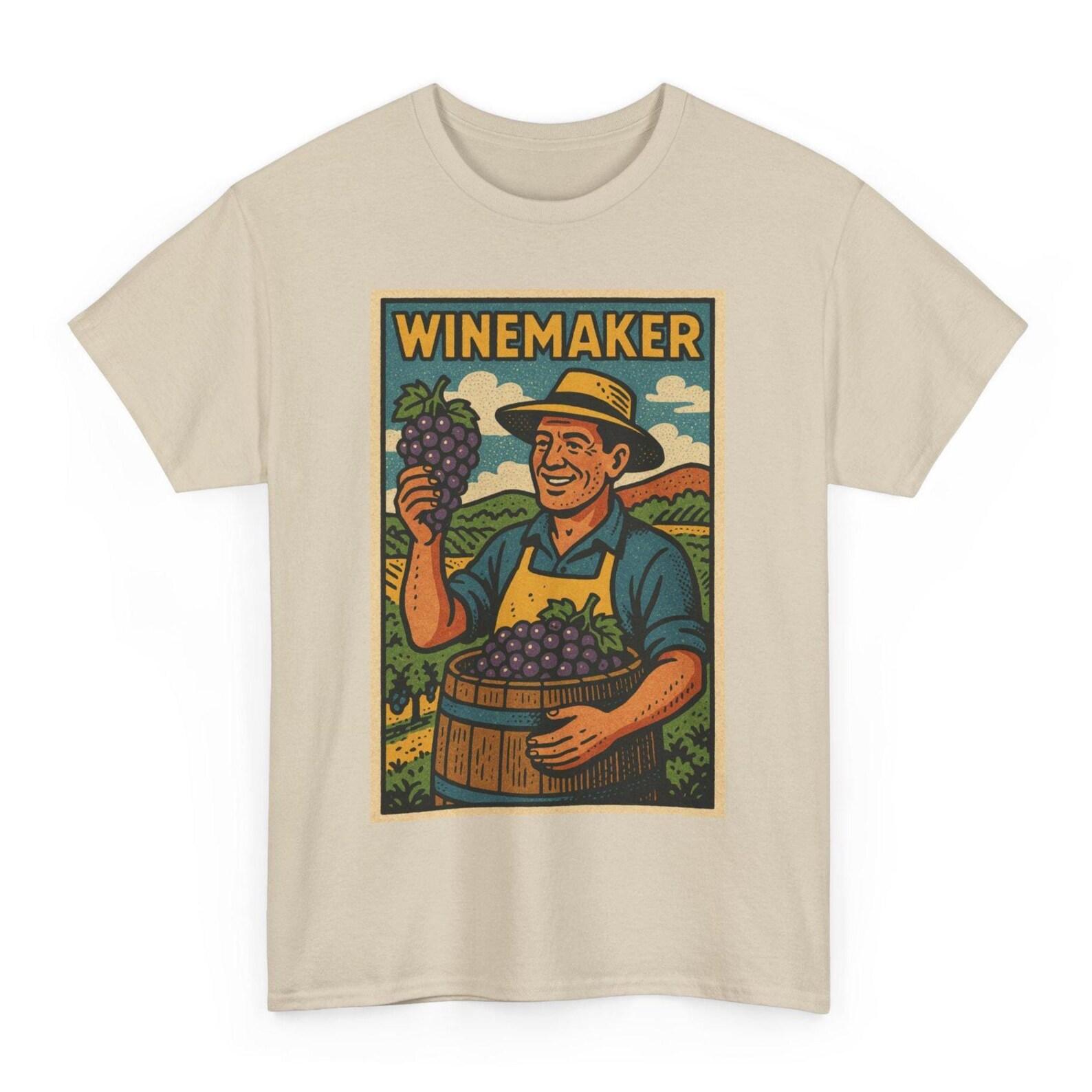 Winemaker T-Shirt: Vintage Comic Retro Style Wine Lover Tee XL
