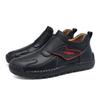 2024 Men Leather Casual Walking Shoes New Arrival Mens Comfortable Loafers Mens All-match Slip On Shoes Monk Strap Flats