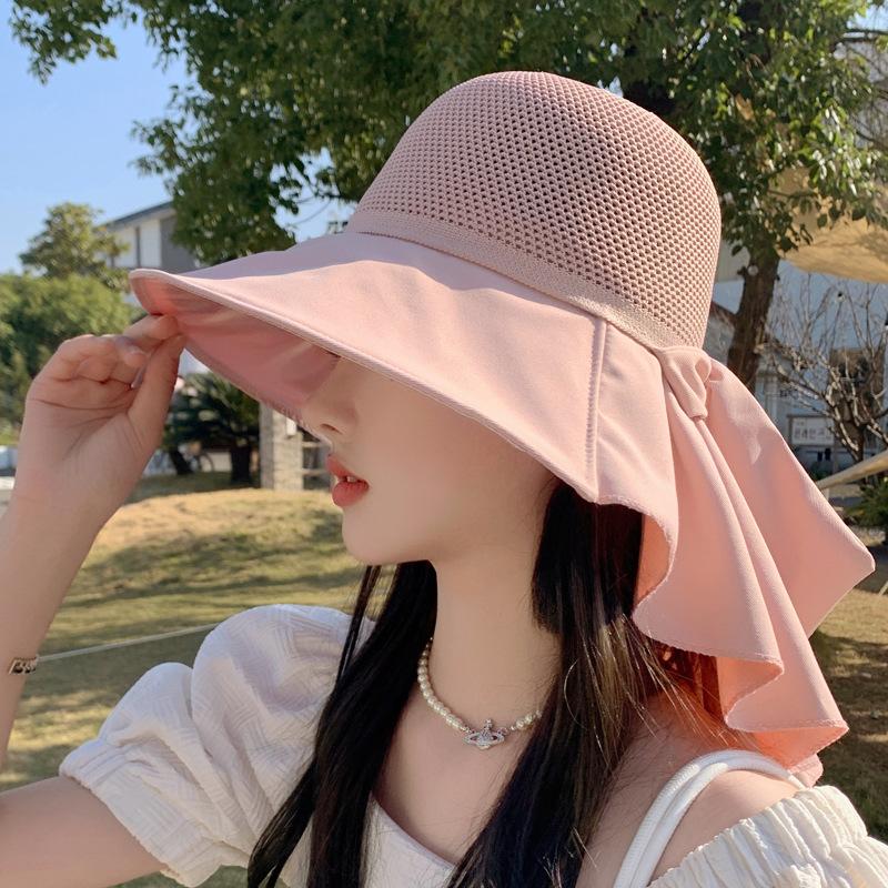 Meier Shawl black vinyl sun protection hat women s summer sun hat large brim outdoor sunshade fisherman hat 55-58cm розовый
