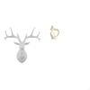 Boho Resin Deer Head Sculpture And Abstract Lover Figurine Artistic Collection for Office Home Desk