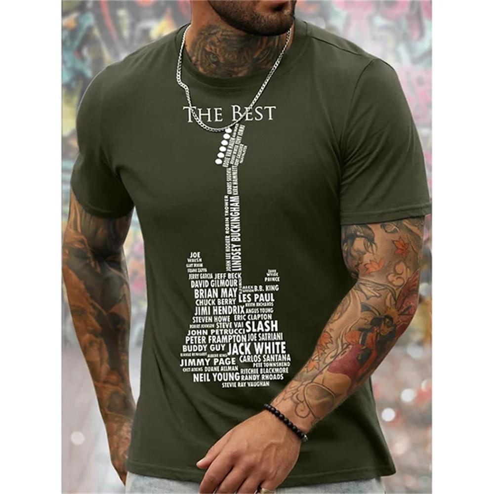 Instruments Guitar 3D Printed T-Shirt Men Fashion Short Sleeve T-Shirts Kids Hip Hop Tees Oversized T-Shirt Summer Casual Tops