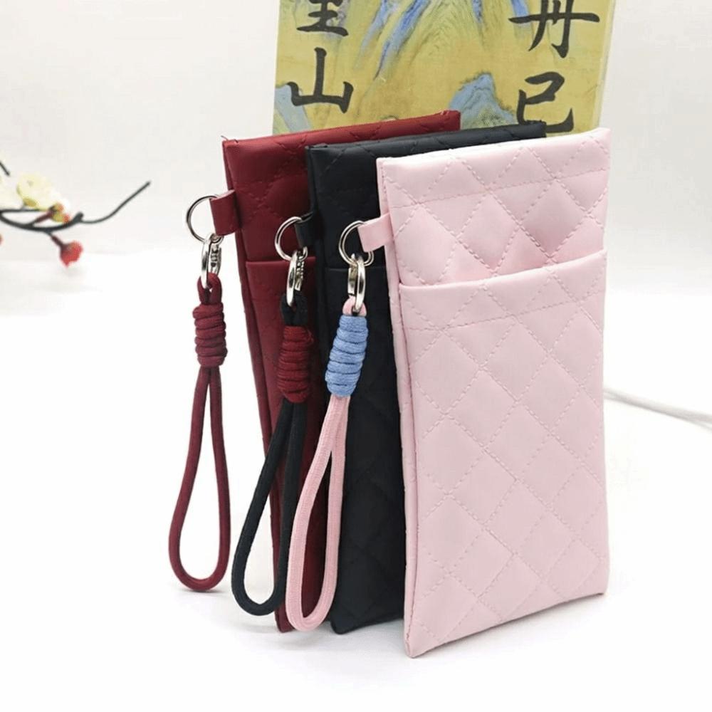 Double-layer Glasses Bag Grid Pattern Sunglasses Case Sunglasses Storage Bag Eyewear Accessories