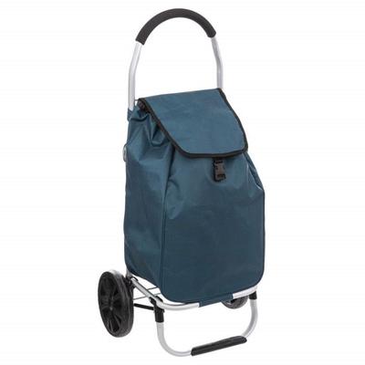 Atmosphera Alu 2-wheel Folding Market Trolley - Duck Blue