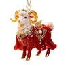 Ornamenti Appesi Capra Brillante Decorazione Animale Piatta 2D Nuova Portachiavi Decorazione Festa Festiva