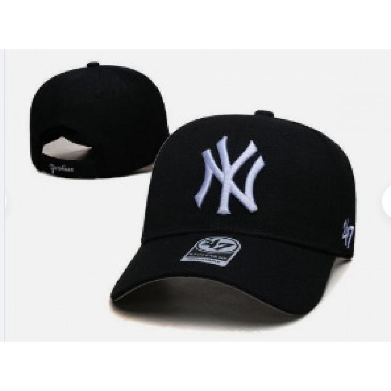 NY Baseball Cap Adjustable Embroidered Fashion Students Men Women Sun Hat Flat Brim
