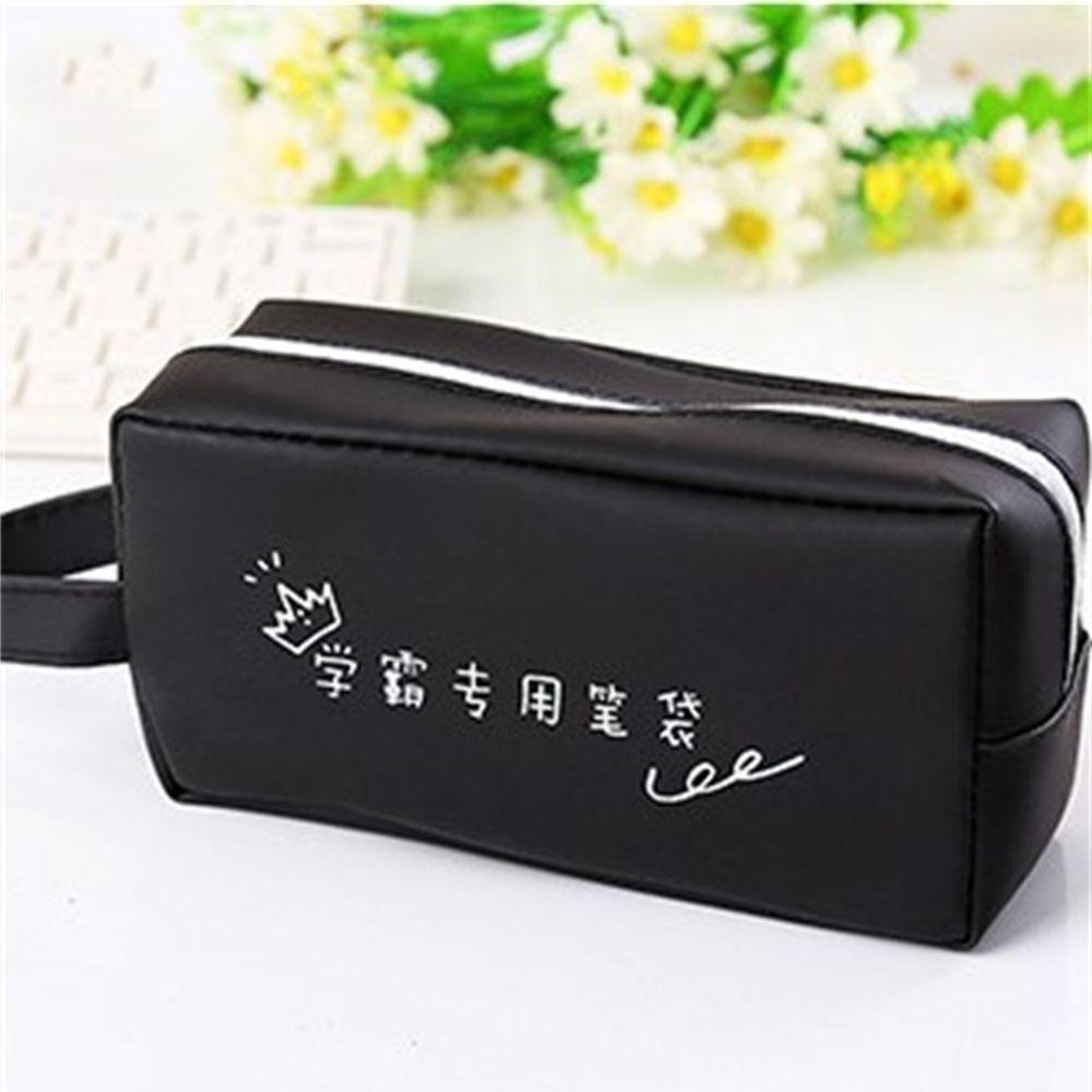 

School Supply Silicone Travel Pouch Black Jelly Pencil Case Stationary Holder Makeup Bags Pen Box 02