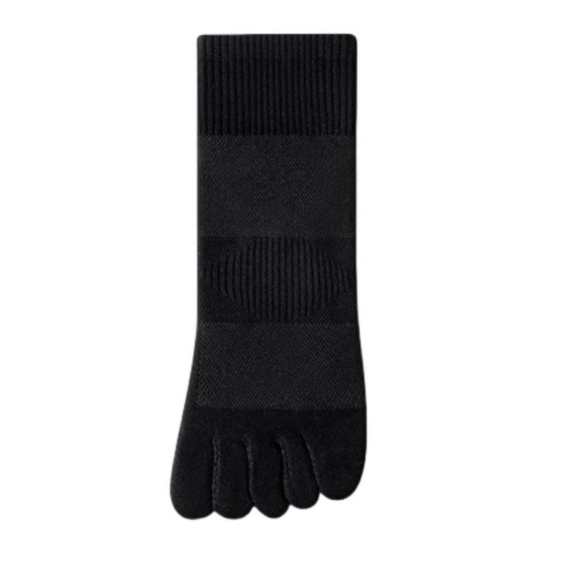 Men's Autumn and Winter Style Pure Cotton Deodorant Breathable Sports Cylinder Five Finger Socks