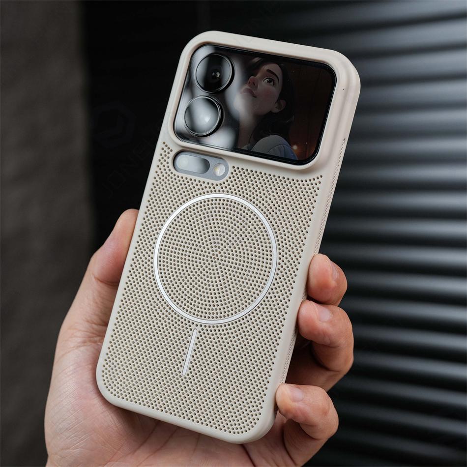 Magnetic For Xiaomi Mi 14 1 17 Pro Max Mi17 17p Case New Candy Simple Fine Hole Heat Dissipation Anti-drop PC Cover For