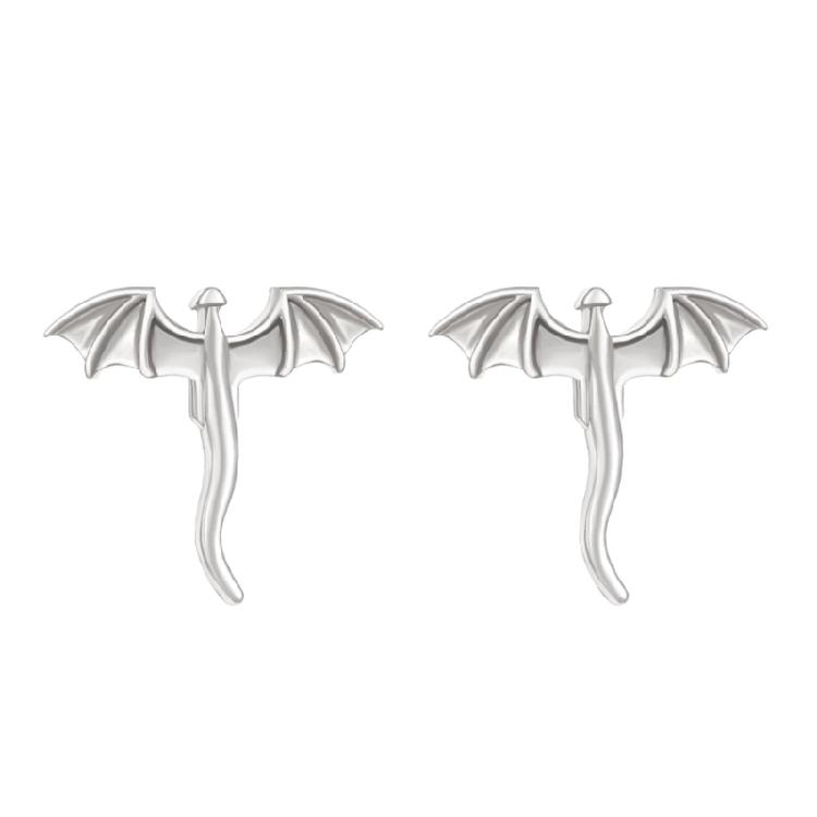 Elegant Dragon Shape Studs Earrings Fashion Earring Delicate Ear Jewelry Ears Studs Copper Texture for Daily and Party