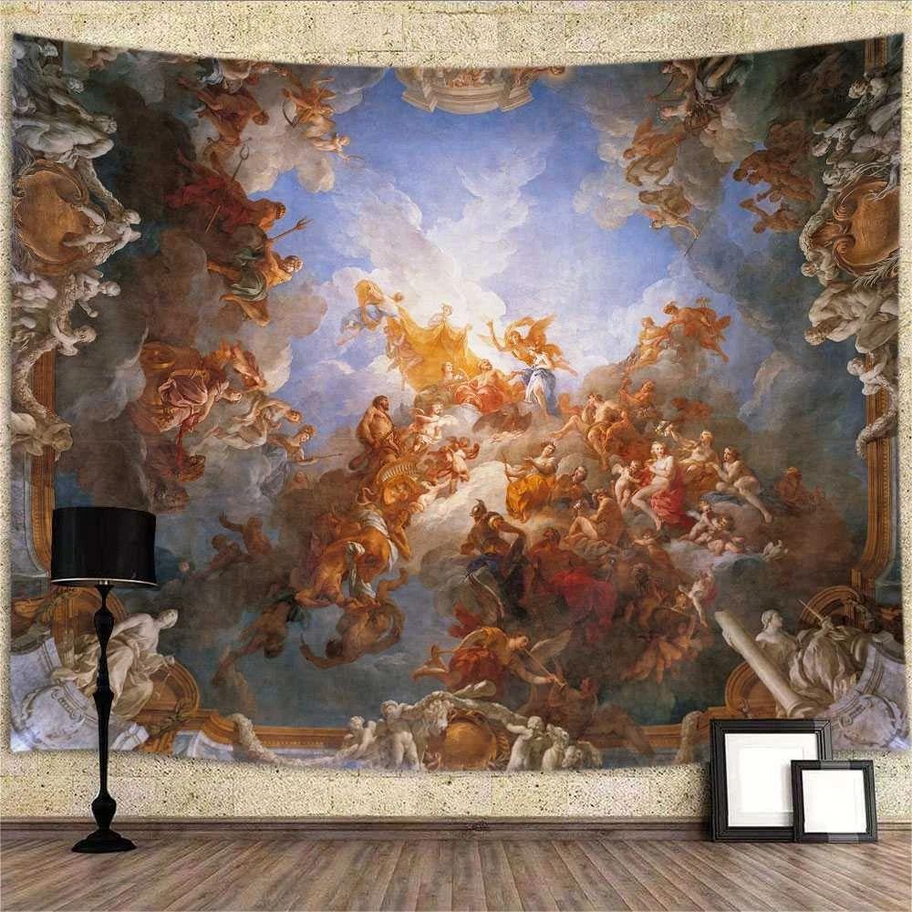 Greek mythology tapestry ceiling angel medieval 75x100 чёрный