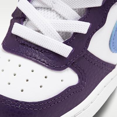 Nike Court Borough Mid 2 White Eggplant Royal Pulse (TD)