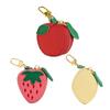 Fruit Coin Wallet Lemon Strawberry Zippered Purse Fruit Faux Leather Bag Mini Purse for Coins Lipsticks Street Daily Outings