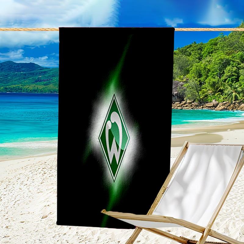 Asciugamano da Spiaggia in Microfibra Werder Bremen, Leggero e Asciugatura Rapida, per Viaggi Estivi, Essenziale per la Spiaggia, Piscina all'Aperto