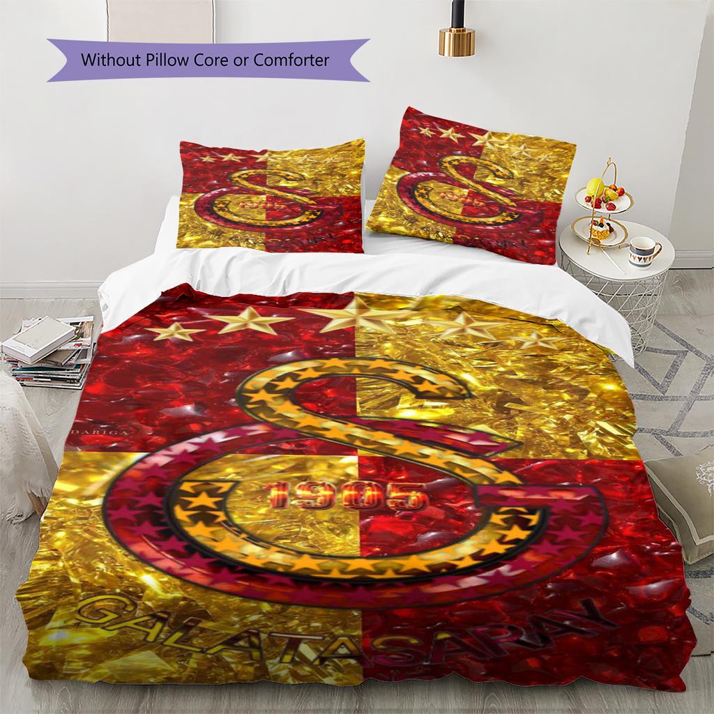 Cartoon Pattern Bedding Quilt Set Quilt Cover Pillowcase Home Decoration Birthday Gift (1 * Duvet Cover + 2 * Pillowcase, Without Core)