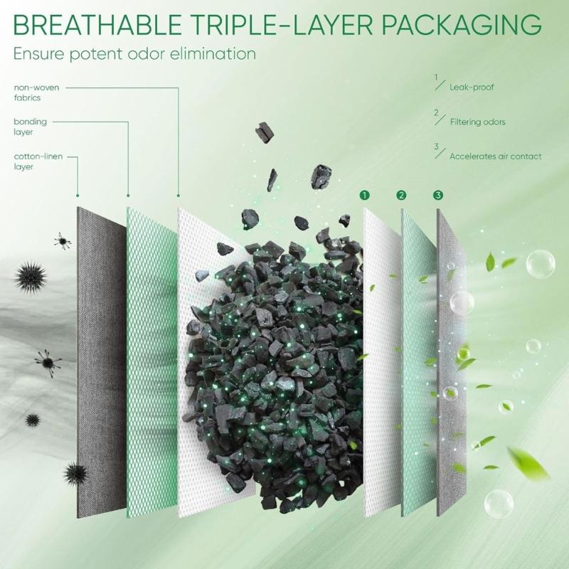 Purifying Bag Closet Odor Eliminators Powerful Absorption for Odor and Humidities Improve