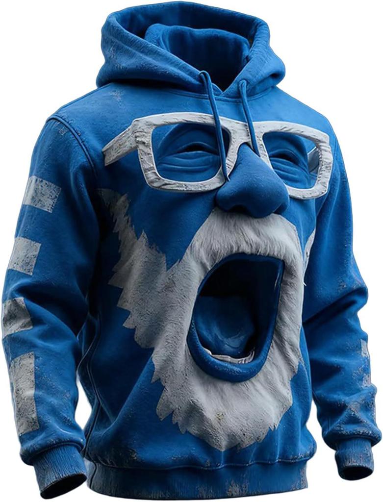 Men's Casual Hooded Sweatshirt - 2024 Autumn/Winter Christmas Collection