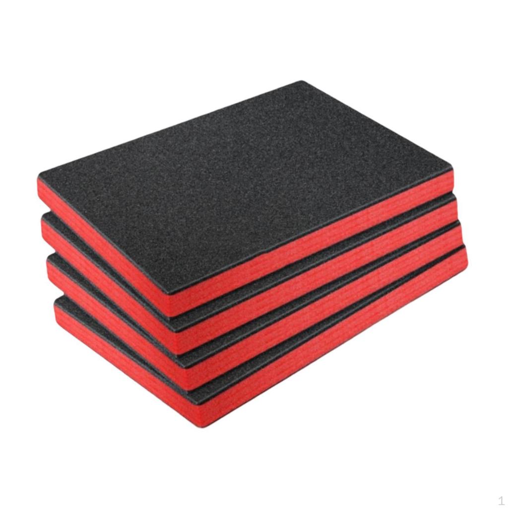 4 Pieces Tool Box Foam Inserts Packing Pads Easy to Use Sheets for Board Jewelry Padding