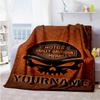 Harley-davidson Motorcycles Personalized Name Blanket Throw Customizable Blanket Soft & Cozy Versatile for Office Couch Nap Chair