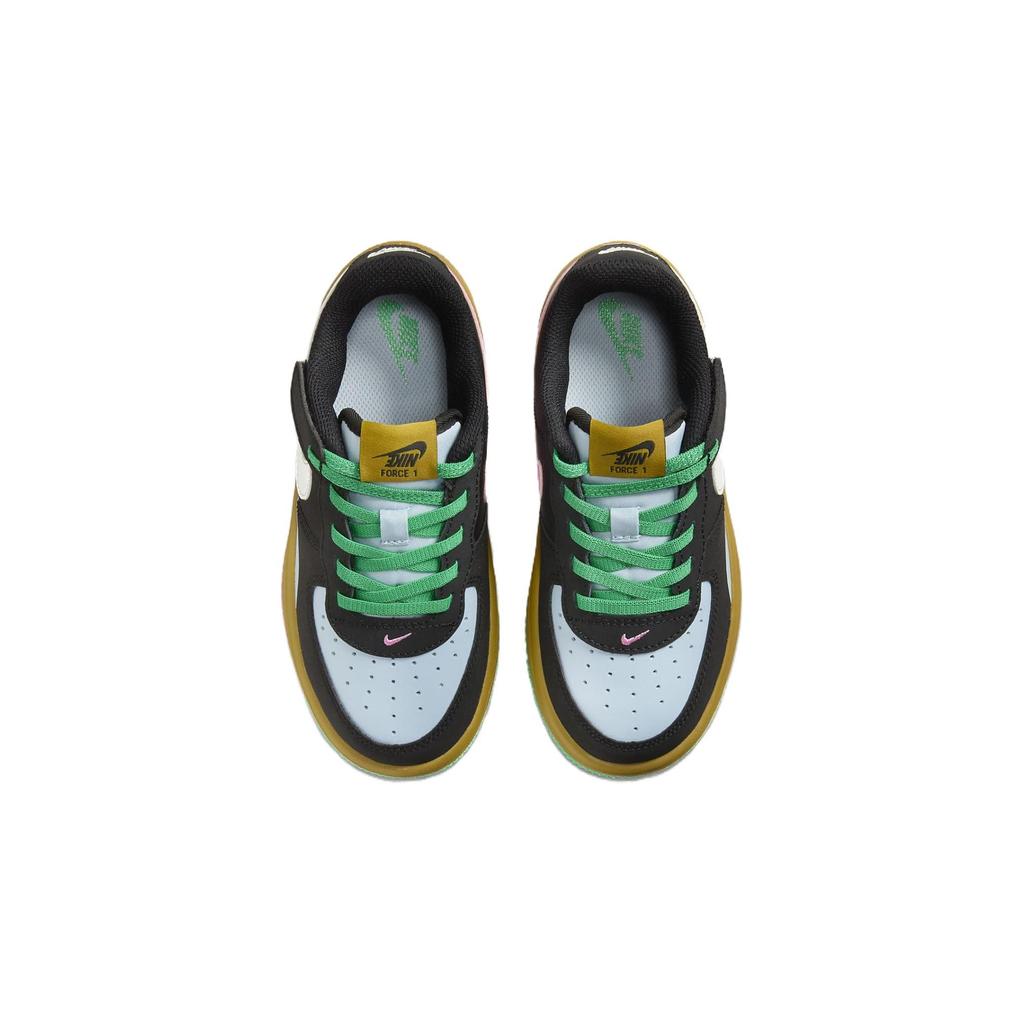 Nike Force 1 Low EasyOn LV8 2 PS Scarpe da Ginnastica Dance Bambini Nero Azzurro Chiaro Rosa Giocoso FN0410-001
