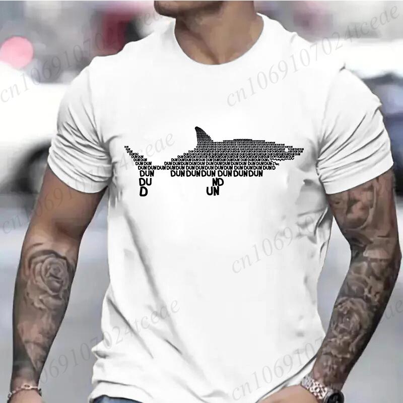 T Shirts for Men Short Sleeve Shirts for Guys Funny Graphic Tees for Shark Week Clothes Funny Shark Fashion Casual Men's Tee Top