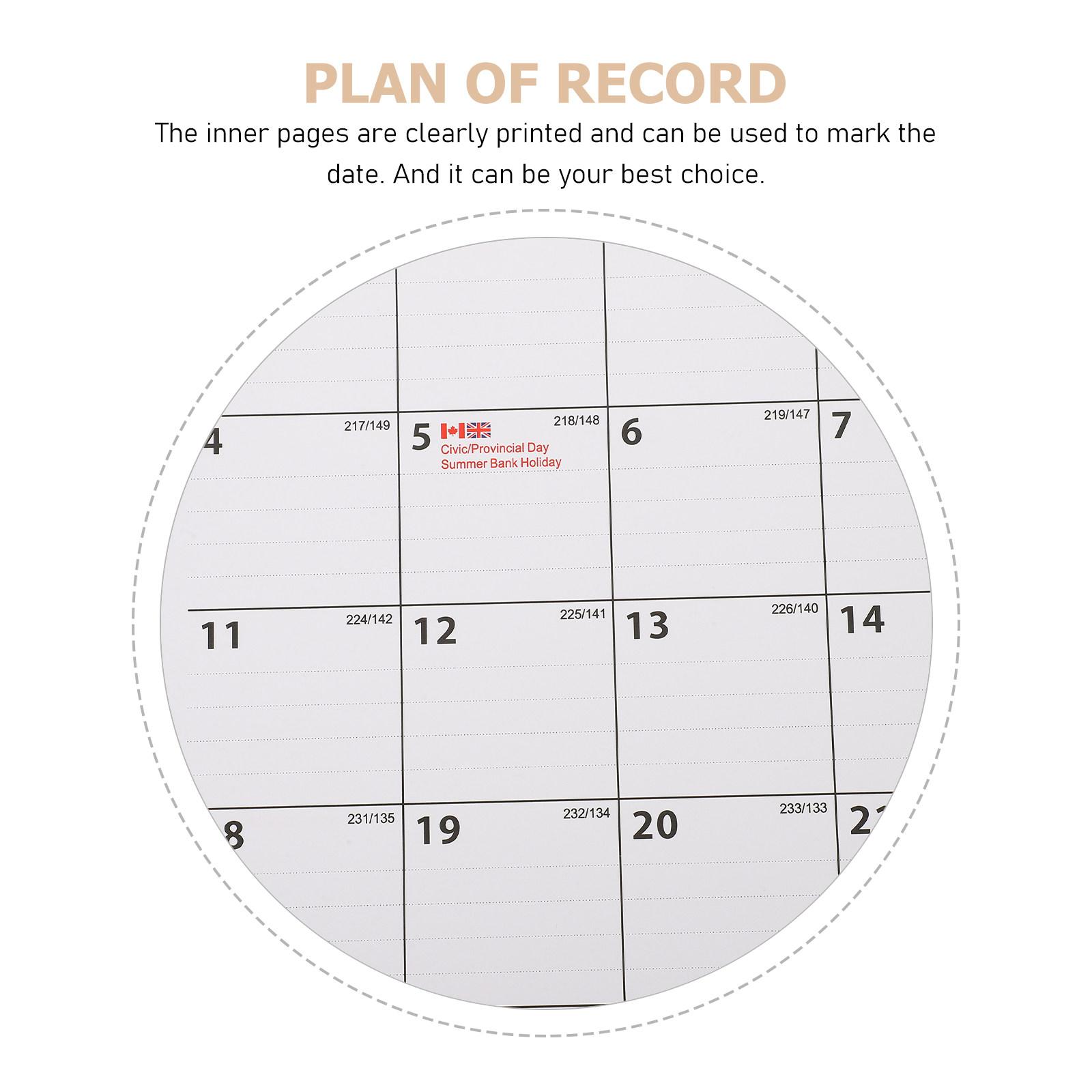 Hanging Wall Calendar 2023-2024 Simple Style Clear Print Monthly Organizer Appointment Countdown Daily Use Calendar for Home